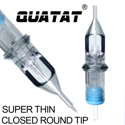 Round Shader #12 Medium Taper QUATAT Tattoo Needle Cartridges Straight Round