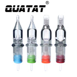 Round Shader #12 Medium Taper QUATAT Tattoo Needle Cartridges Angled Cut